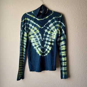 FREE PEOPLE Mock Neck Tye Dye Top